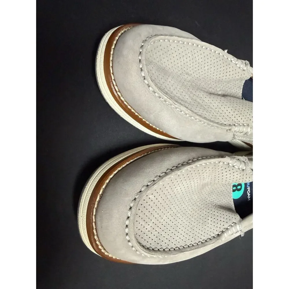 Johnston & Murphy Mens 8M Upon Loafers Gray True Foam